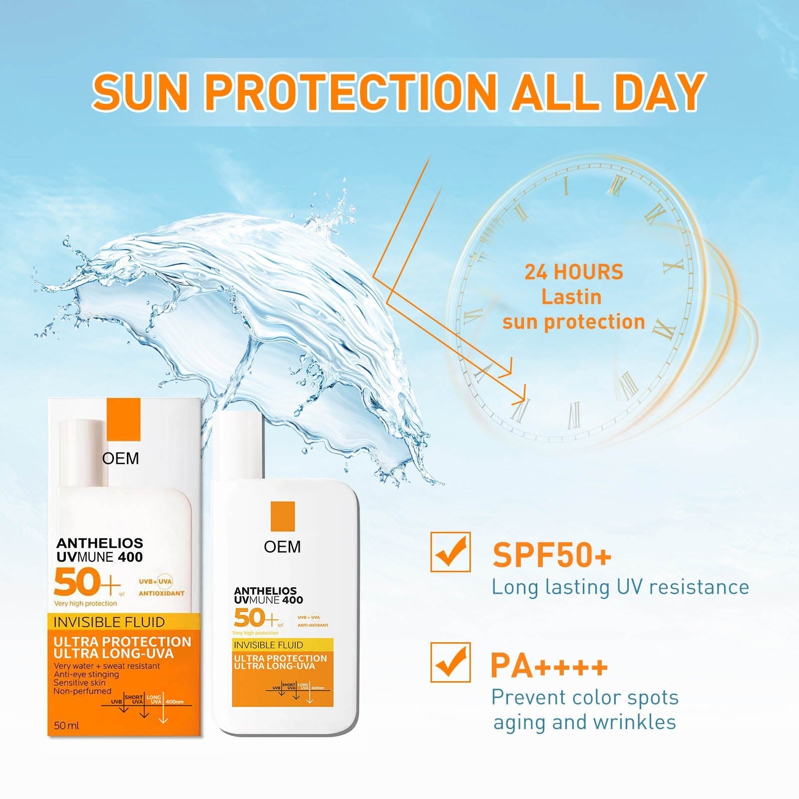 Face and Body Sunscreen SPF 50 Anti - Oxidation - Oudora